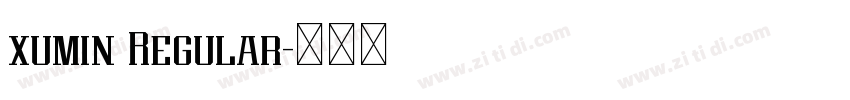 xumin Regular字体转换